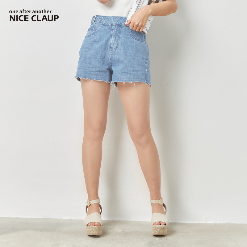 NiceClaup日系显瘦牛仔短裤