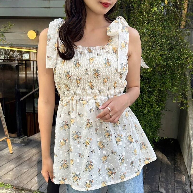 吊带碎花SHESMUSE日系