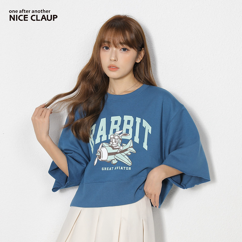 NiceClaup夏季圆领短款T恤