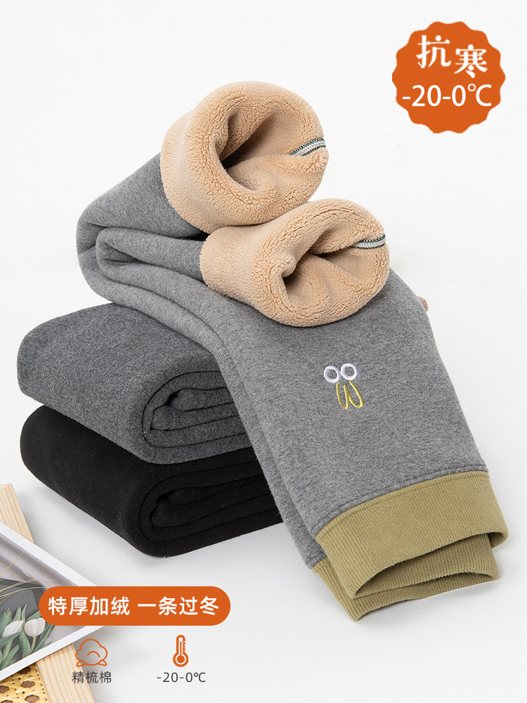 特厚打底裤女童冬季加绒2025新款外穿保暖中大童一体绒加厚棉裤子