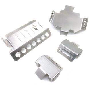 TRX4底盘前护板3.0 护蛋 底盘 前杠不锈钢护板 不锈钢护甲四件套