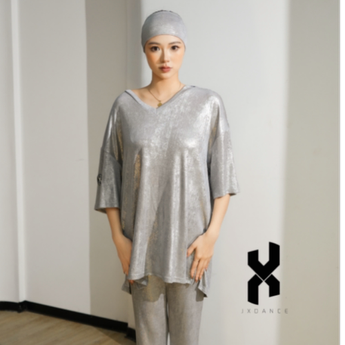 JX【机械姬】系列宽松V领上衣拉丁舞上衣露背性感罩衫JX1020