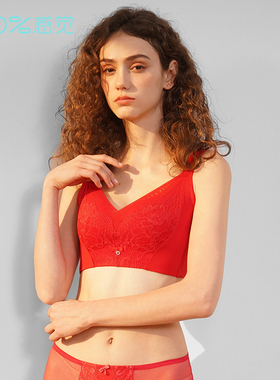 100%感觉柔软亲肤聚拢调整侧收五排四扣无钢圈薄款D杯内衣1627