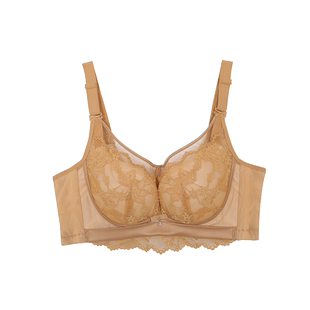 100%感觉A杯柔软中厚蕾丝无钢圈小胸显大聚拢上托美背内衣1687