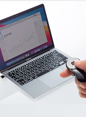 SANWA指环无线鼠标2.4G迷你ppt遥控笔演讲鼠标迷你空中飞鼠type-C