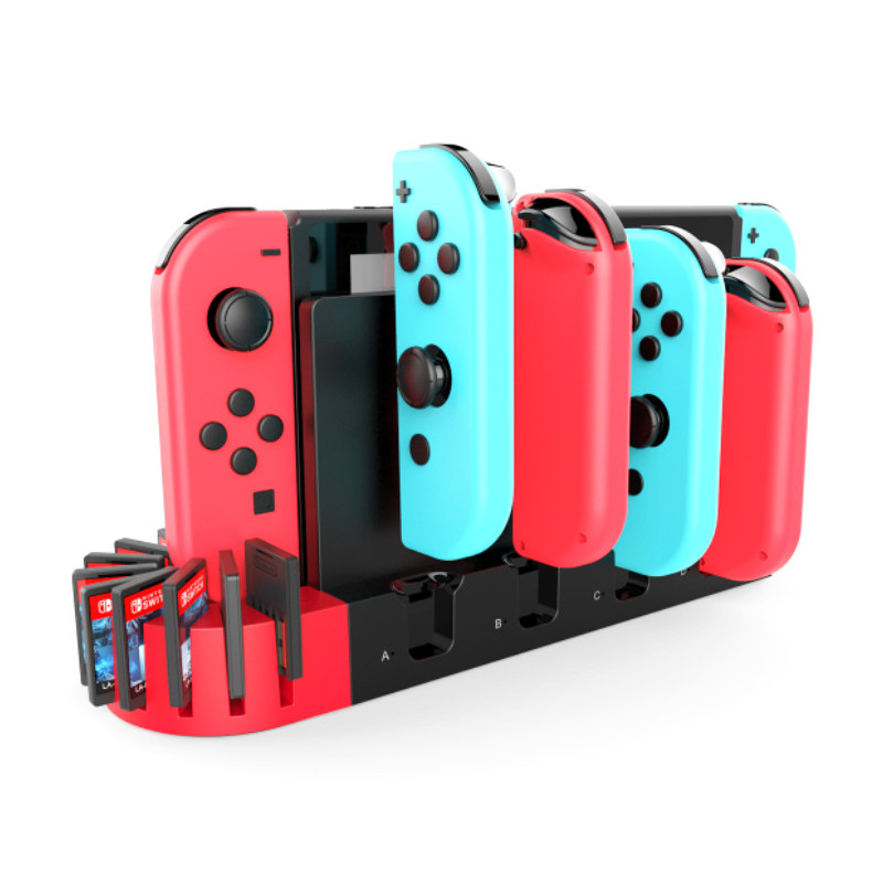 4个小手柄快速充电9张游戏卡收纳