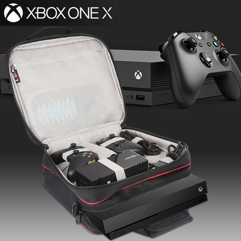 bubm 微软游戏机xbox one x天蝎座游戏机单肩包one x主机收纳包