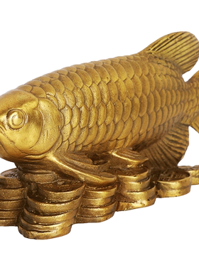 纯铜金龙鱼摆件乔迁礼物开业礼品