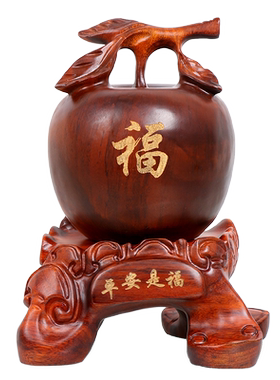 实木雕刻客厅玄关乔迁新居礼品