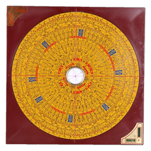 正品纯铜罗盘高精度专业便携奇门老式盘三元三合综合盘罗经指南针