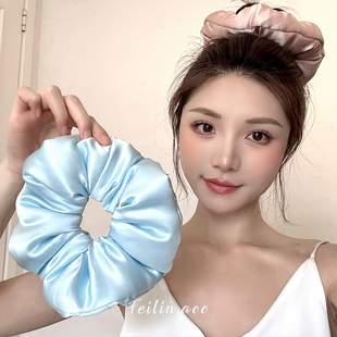 30姆米100%桑蚕丝大肠发圈真丝枕头睡觉扎头绳 睡醒get大波浪