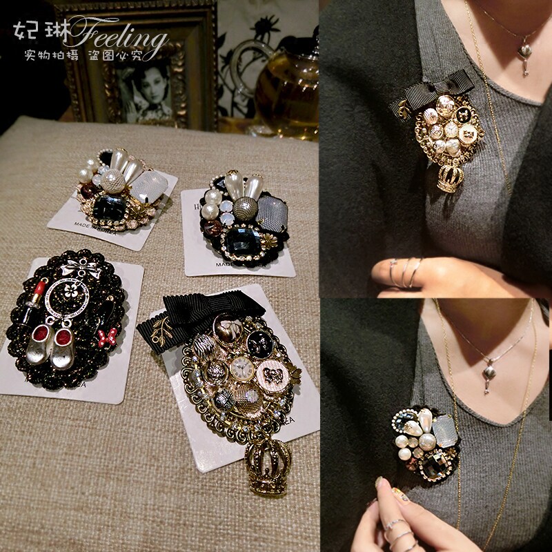 韓國個性百搭胸針徽章複古氣質珍珠皇冠蝴蝶結秋冬毛衣胸花別針女在類目 飾品/流行首飾/時尚飾品新, 胸針中 - 來自Buy2taobao.com提供專業的淘寶代購服務