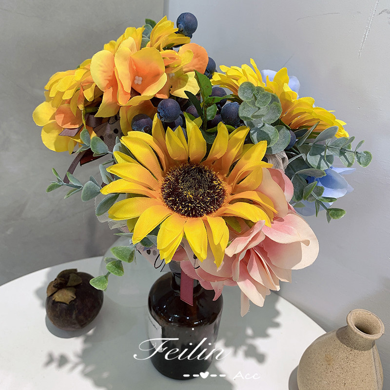 教师节礼物向日葵花束实用手工diy儿童花笔送女老师的礼品幼儿园