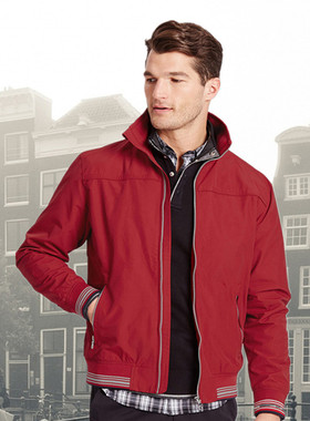 英国马莎marks& spencer男红色防磨损与防水防风保干燥外套短夹克