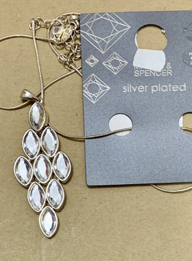 英国马莎marks&spencer项链与挂件银制毛衣链