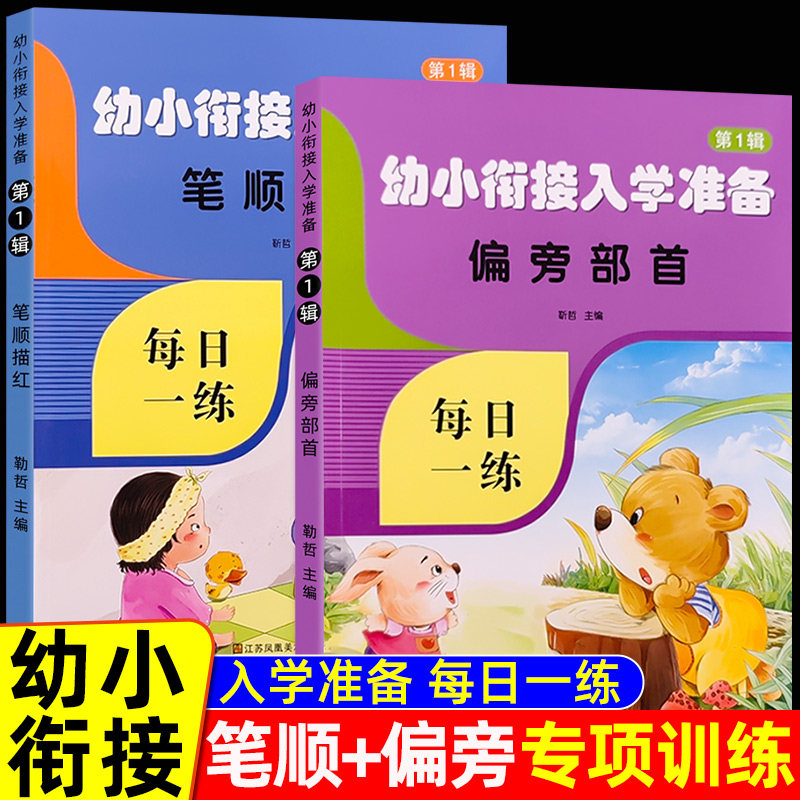 笔画笔顺练字帖偏旁部首幼儿园大班中班儿童小学生一年级初学者字帖楷书基础规范汉字拼音全套铅笔描红本写字本学前硬笔书法练习册