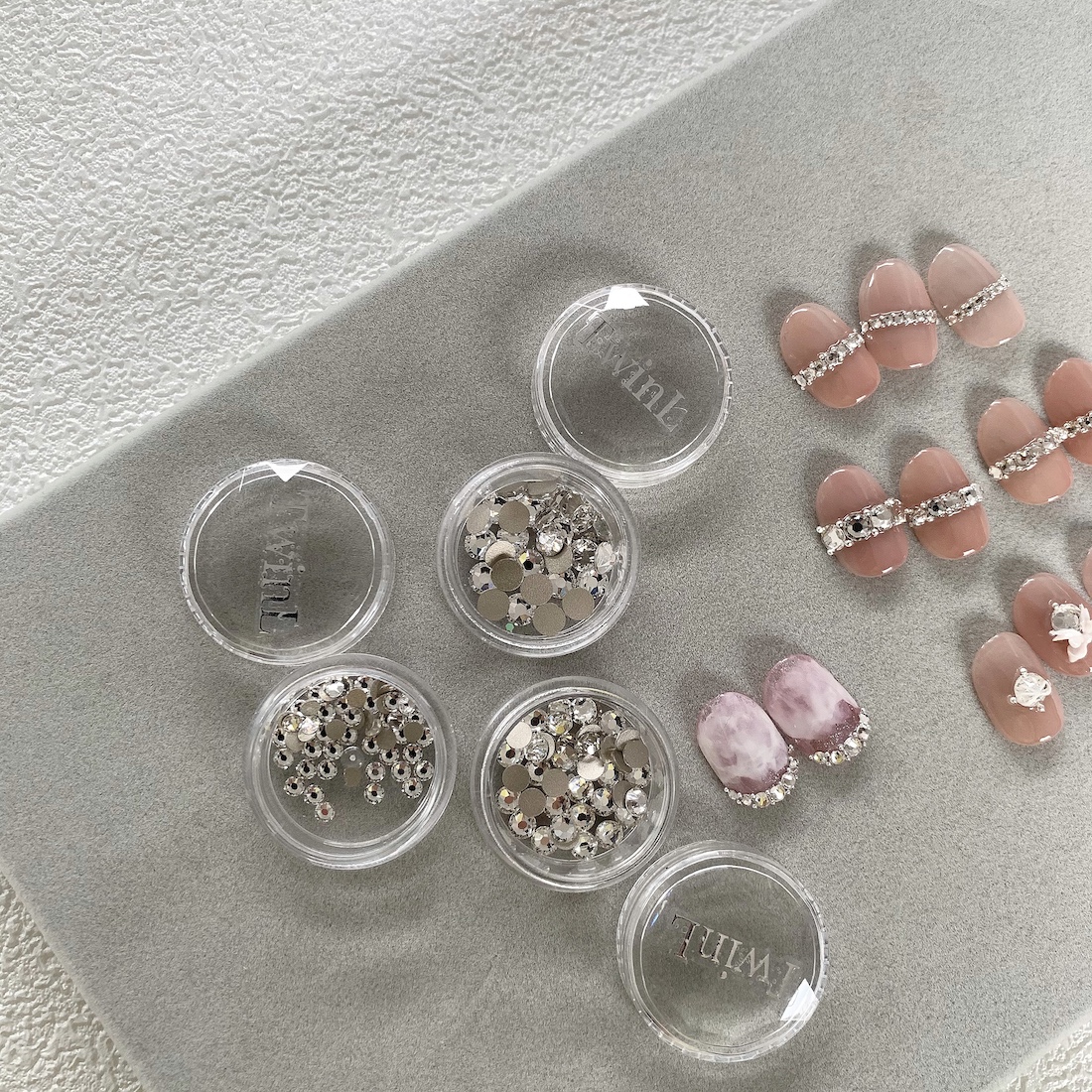 东洲不掉底美甲平底饰品钻 华子平替小圆形钻白色高品饰品钻