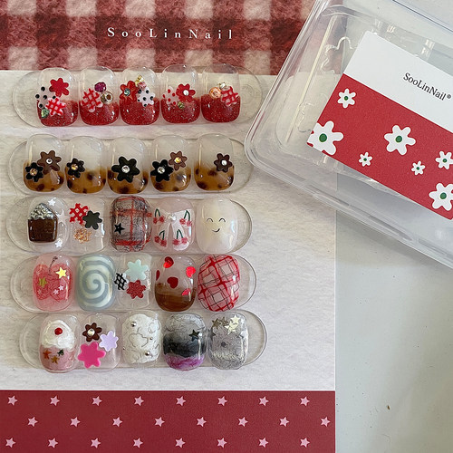 SooLinNail素林可爱花朵美甲模具超薄花花美甲模具