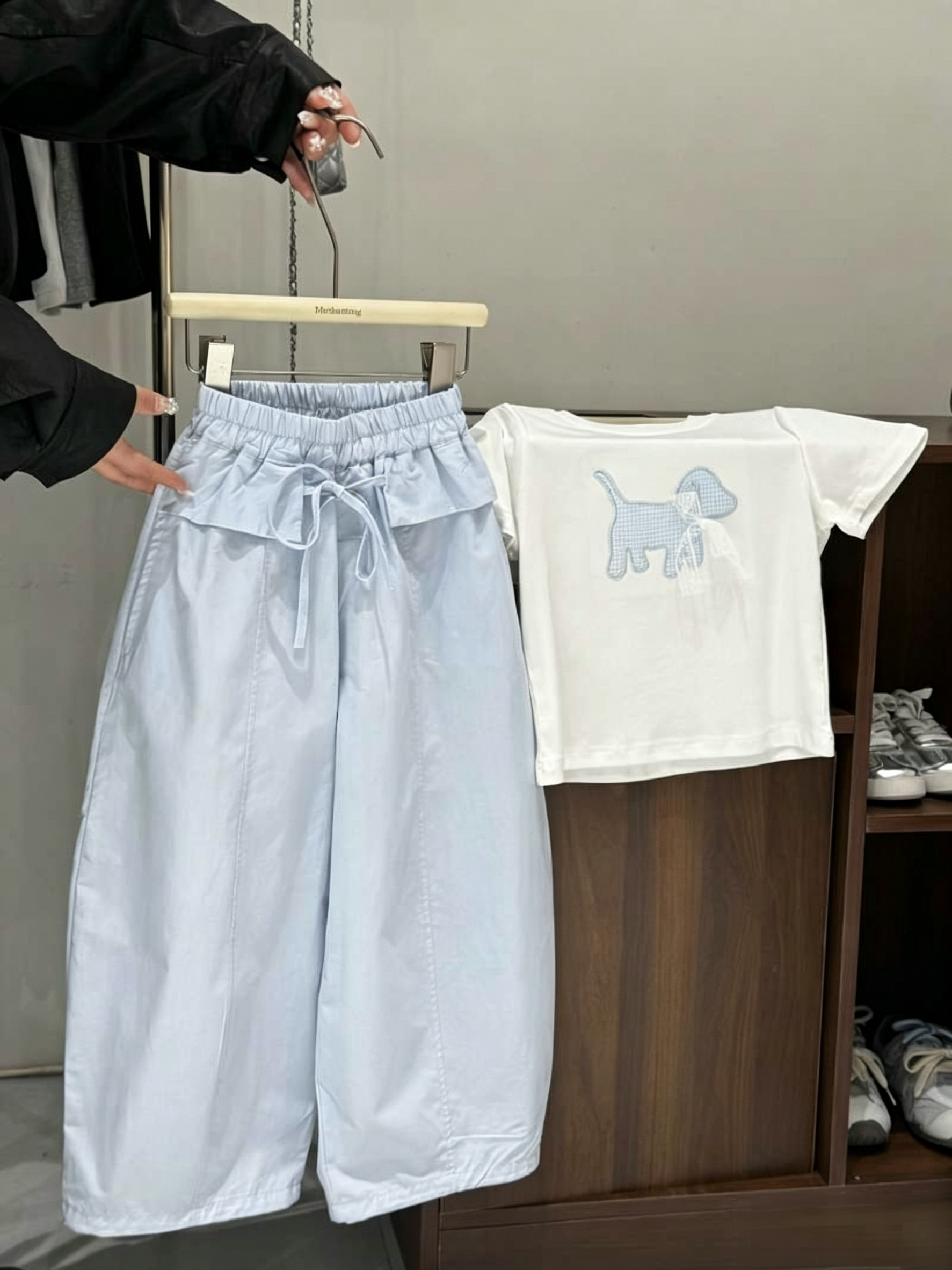 女童工装裤夏薄款2026新款儿童裤子速干长裤中大童夏季冰丝阔腿裤