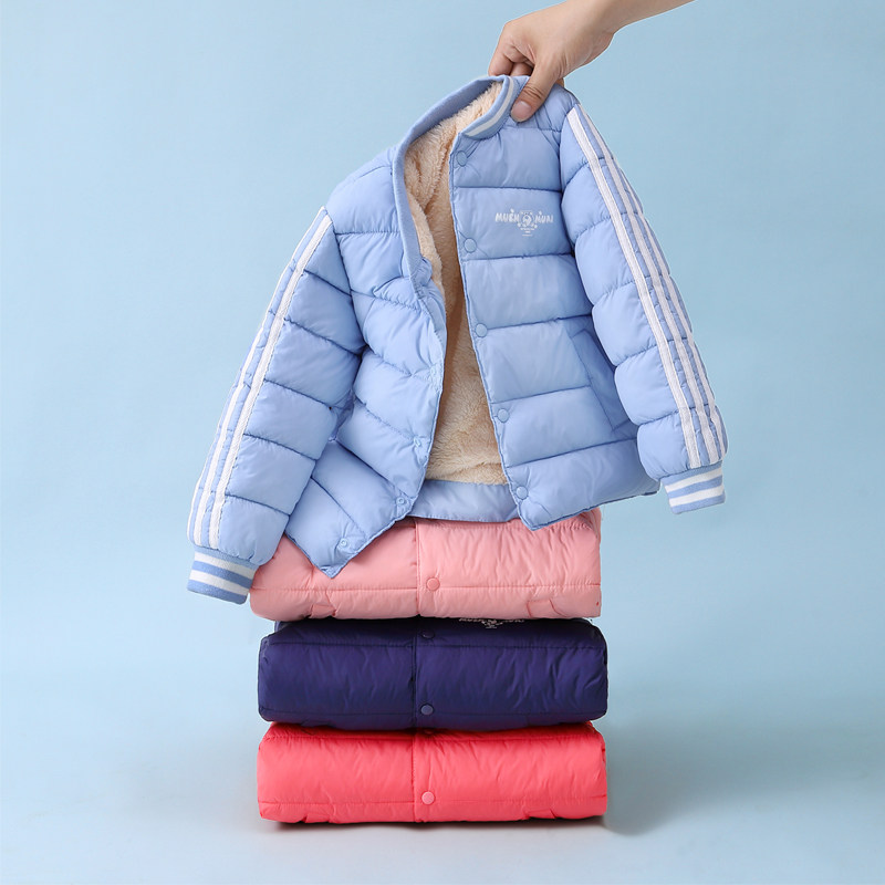 儿童羽绒棉服内胆中大男童女童加绒加厚冬宝宝棉衣袄学生校服神器