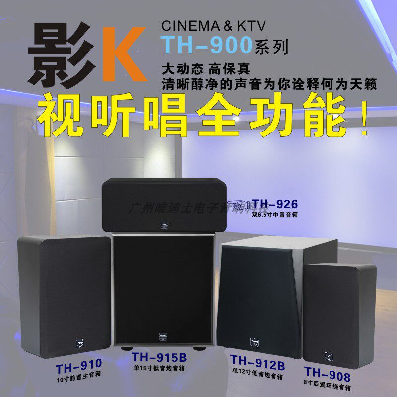 天韵进口喇叭哑光双6.5寸中置8寸10寸全频KTV影K音箱1215寸低音炮