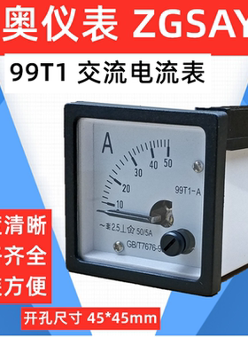 ZGSAYB  沈奥 ( SQ48 / 48T1 )  99T1  交流 电流表 需配 互感器