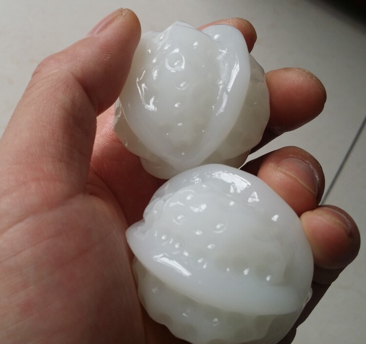 正品新疆籽料和田玉白玉核桃手把件玉核桃健身球羊脂白玉手溜球