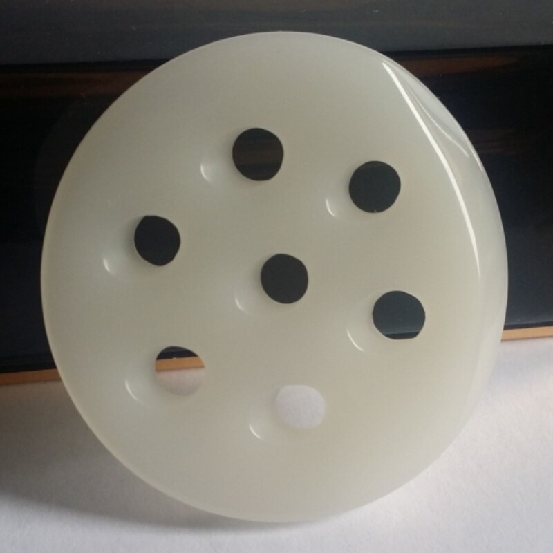 天然新疆和田玉路路通莲藕挂件玉坠路路通藕片牌子吊坠和田白玉