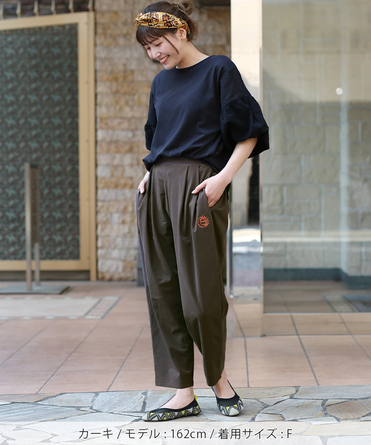 新款titicaca民族风绣花棉氨纶休闲裤