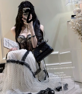 【京洛无佳人】古早女主法式复古宫廷风蕾丝吊带网纱长裙两件套装