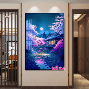 5d钻石画高难度唯美风景手工diy砖石贴画夜景走廊点钻十字绣全钻