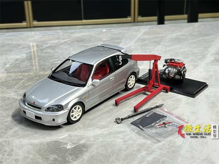 Spot MH 1:18 Honda Civic Type R EK9 с двигателем сплав полная модель автомобиля