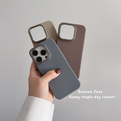 高级感ins简约纯色超薄磨砂硬壳