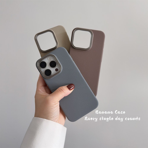 高级感ins简约纯色超薄磨砂硬壳