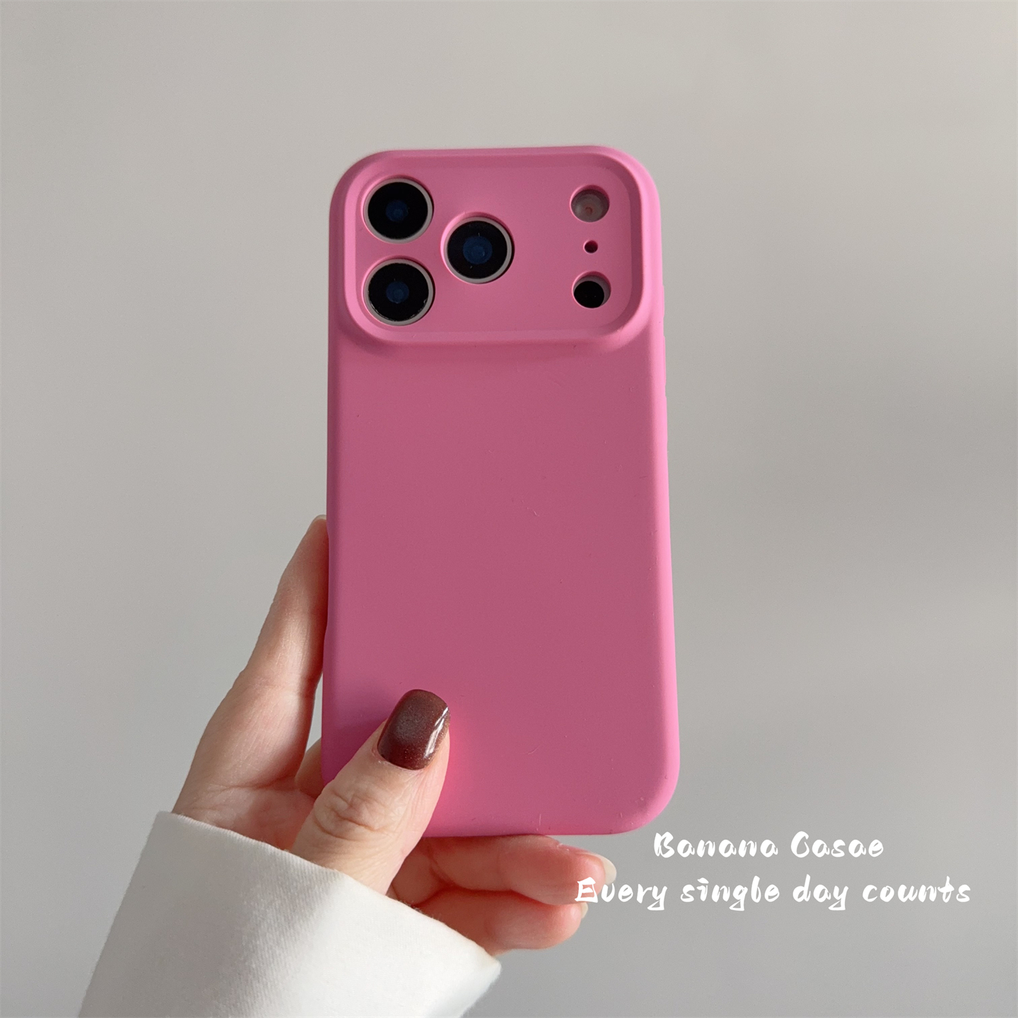 温柔ins特调桃红色硅胶17pro硬壳