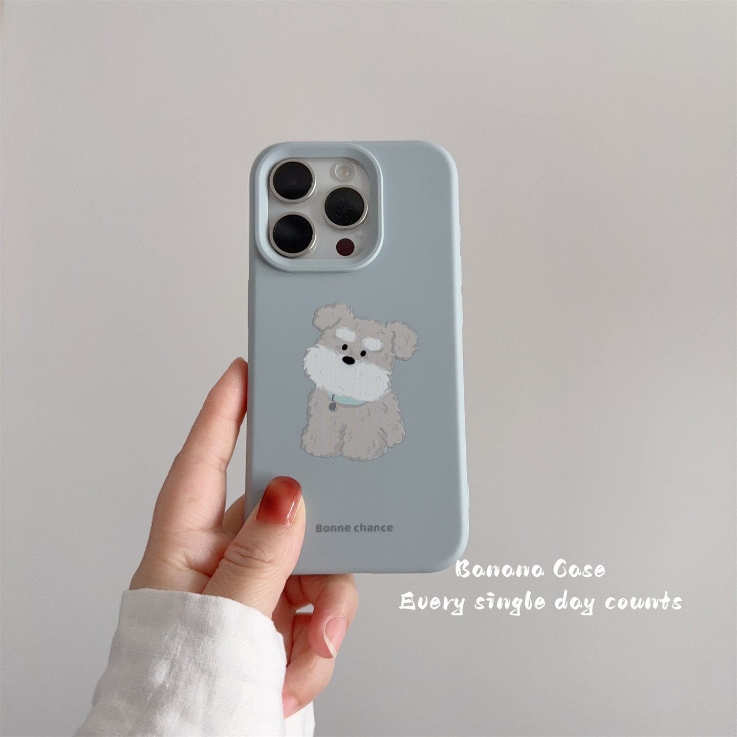 韩国ins小众可爱灰色狗狗适用16promax苹果15pro手机壳iphone14蓝灰色13promax全包防摔13磨砂16保护套软壳女