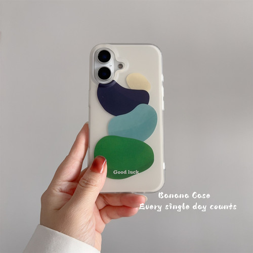 小众ins简约艺术涂鸦色块手机壳