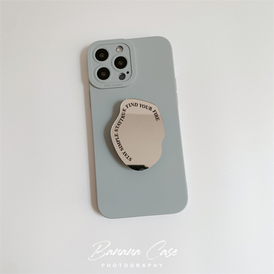 iPhone14promax硅胶浅灰色手机壳