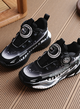 回力冷粘校园儿童篮球鞋中大童旋钮扣跑步鞋 WZ-B778T