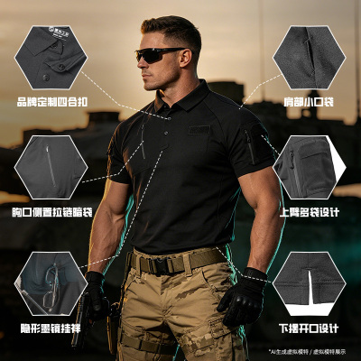 重庆建设工业文创龙遁220战术商务POLO衫短袖男士夏季速干AIRSOFT