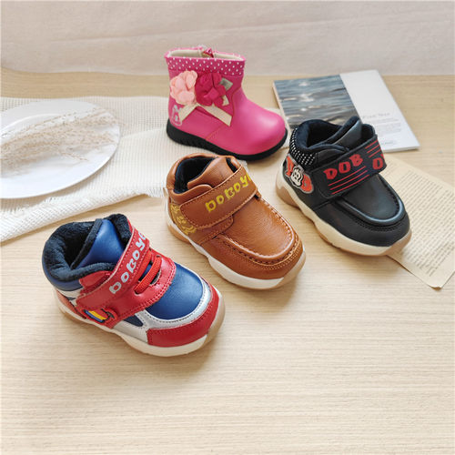 品牌清 儿童皮棉鞋 宝宝棉皮鞋 学步鞋保暖鞋 断码秒 12~15cm