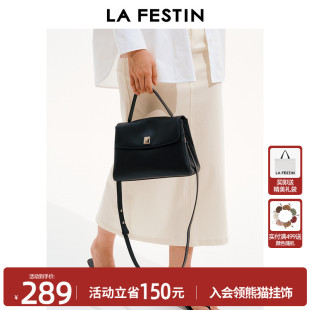 2025新款 拉菲斯汀真皮女包包女式 夏天大容量黑色斜挎包手提凯莉包