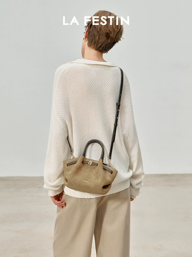 Демисезонная портативная сумка через плечо, из натуральной кожи