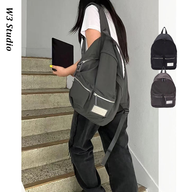 W3韩系小众赵露思许妍同款双肩包男女大学生书包休闲旅行电脑包包