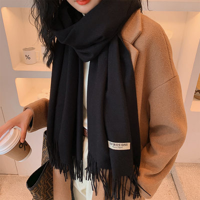 仿羊绒围巾韩版女秋冬季