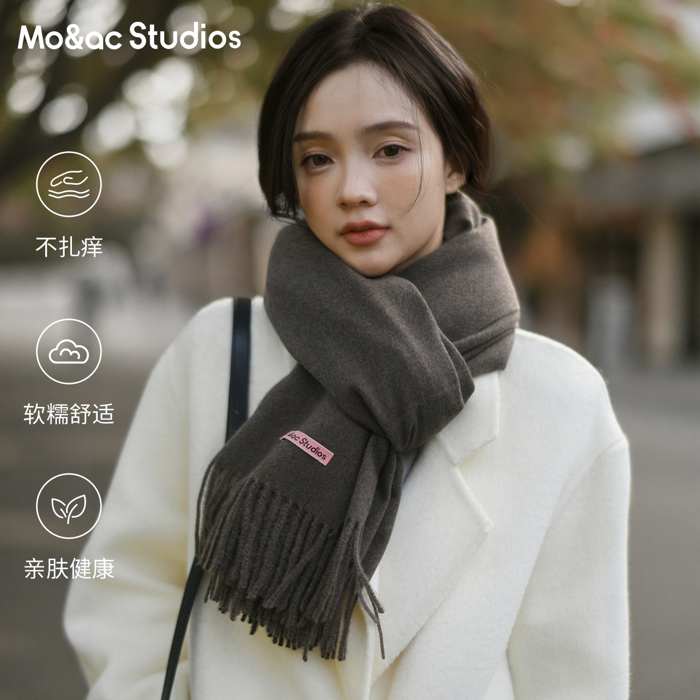 冬季红色加厚两用围巾披肩礼盒