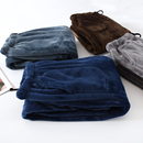 男士法兰绒直筒家居裤加厚保暖双面绒宽松大码裤子平口珊瑚绒睡裤