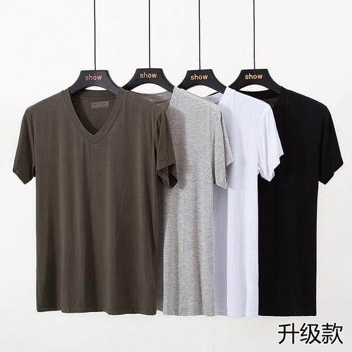 莫代尔t恤薄款宽松舒适透气中年