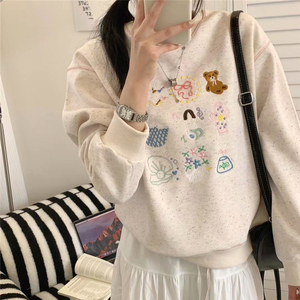 2025春季棉质长袖哺乳卫衣宽松显瘦产后外出喂奶服女