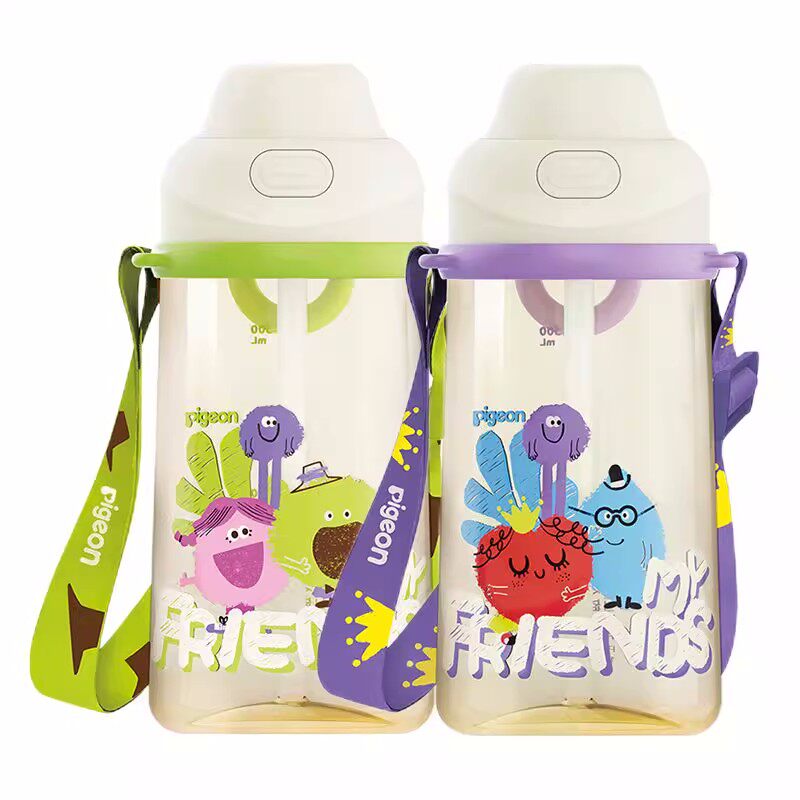 贝亲保温杯儿童水杯500ml大容量吸管直饮两用便携式水壶宝宝水杯